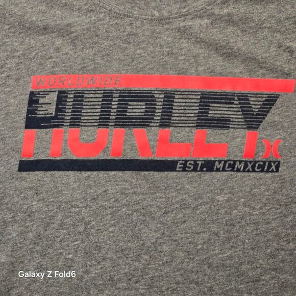 Grey blue and red hurley t-shirt size XL - Picture 2 of 7